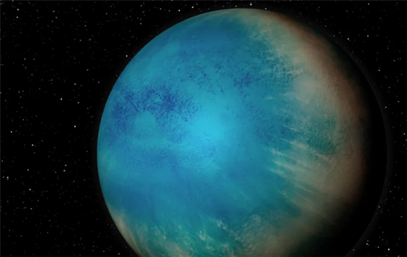 Artistic rendition of the exoplanet TOI-1452 b - Copyright Benoit Gougeon, Université de Montréal