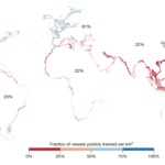 About 75% of global industrial fishing and 25% of other vessel activity is not publicly tracked Source: Nature